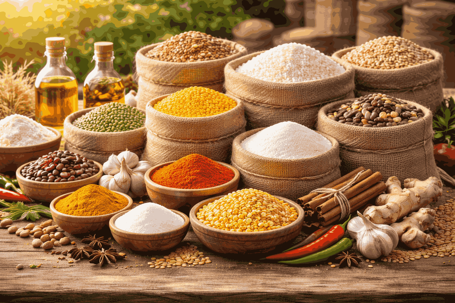 Rice pulses spices commodities