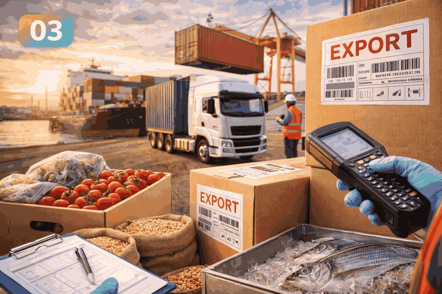 Export packing and shipping logistics
