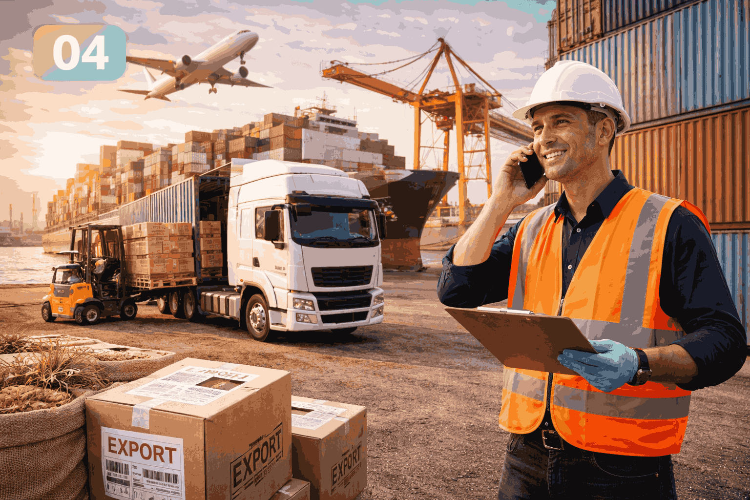 Global export delivery and supply chain completion